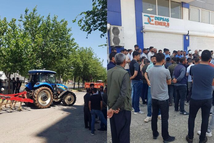 Çiftçiler, elektrik kesintilerini protesto etmek amacıyla kara yolunu trafiğe kapattı