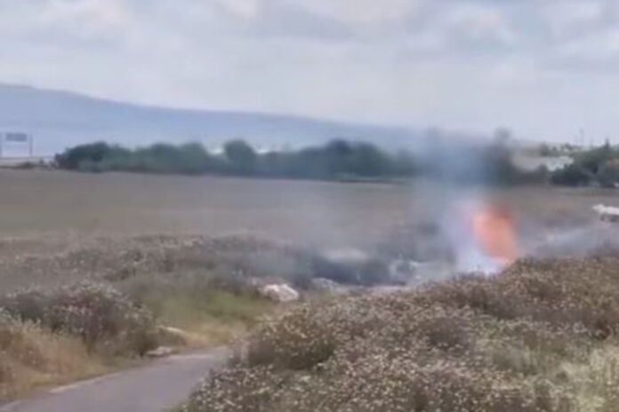 Doğal gaz boru hattında yangın