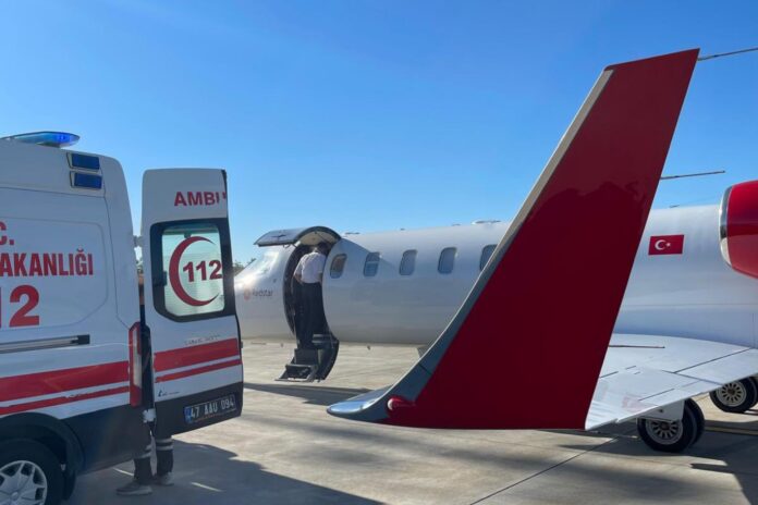 Mardin’de uçak ambulans 4 aylık Solin bebek için havalandı